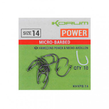 Modelo Korum Xpert Power Micro Barbed Hooks