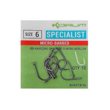 Modelo Korum Xpert Specialist Micro Barbed Hooks